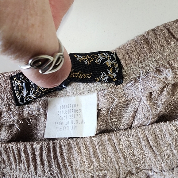 Vintage Spencer Alexis Boho 2PC Set S/M | Artsy Nude Floral Maxi Skirt Top US - Picture 5 of 9